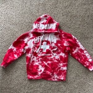 Lifeguard Red Tie-Dye Kids Hoodie